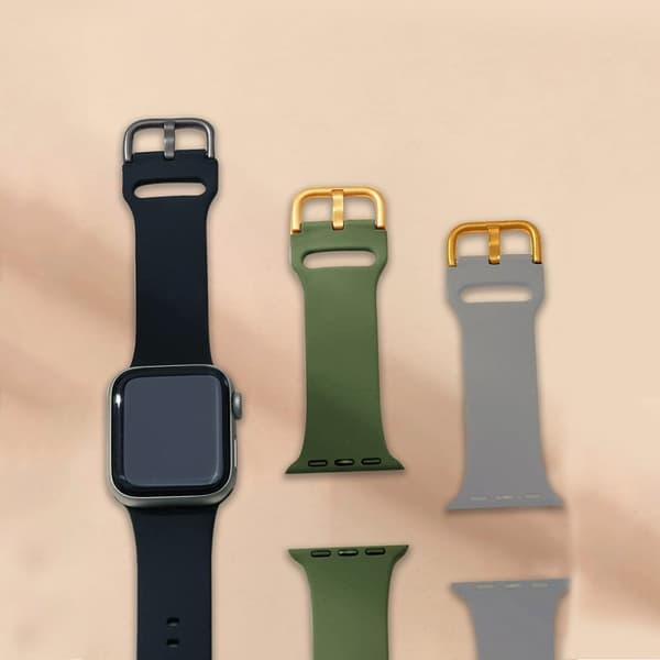 3Pcs Apple Watch Series 8 (41mm) silikone rem - Mørkeblå / Lilla / Lilla Multicolor