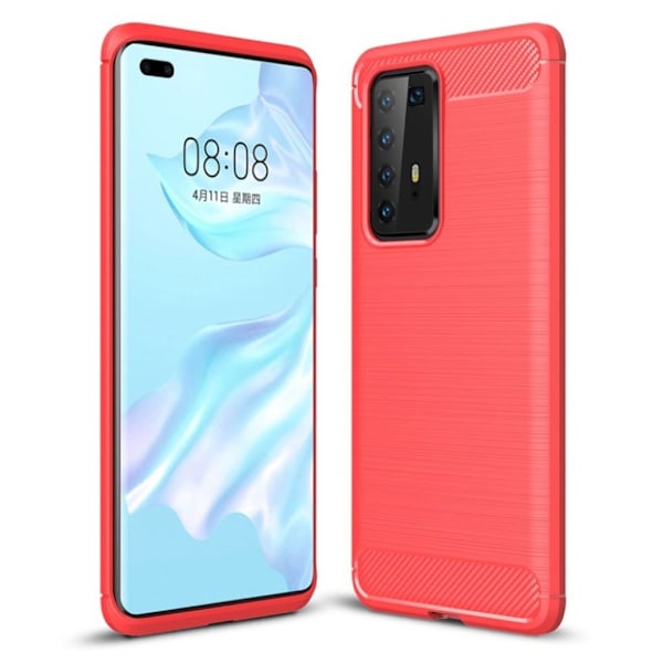 Carbon Flex cover - Huawei P40 Pro - Rød Red