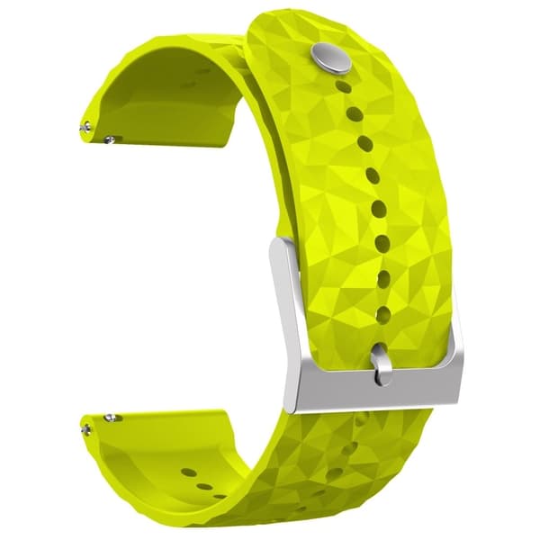 24mm silikonihihna Suuntolle ja Fossilille - Ruohonvihreä Green