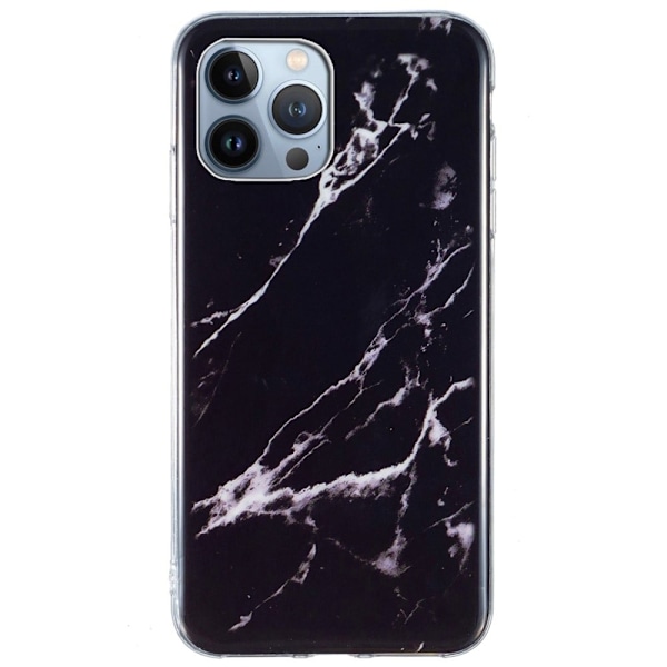 Marble iPhone 13 Pro Max Etui - Svart Black