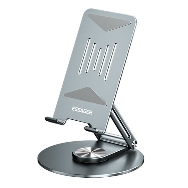 ESSAGER Yleiskäyttöinen kääntyvä puhelin- ja tablettiteline - Harmaa Silver grey