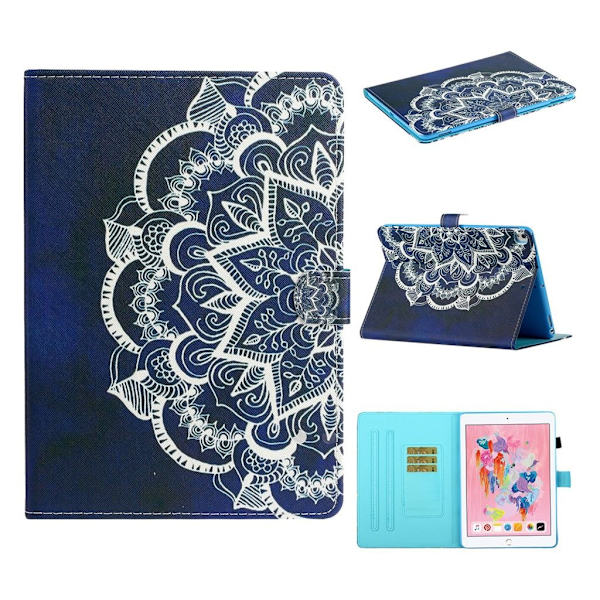 iPad 10.2 (2019) trendy mønstered læder flip etui - i Blomst Multicolor