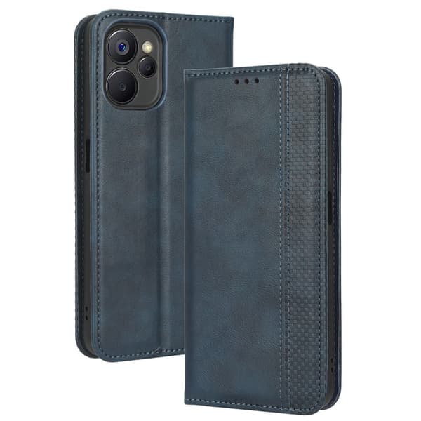 Bofink Vintage Realme 9i Nahkakotelo - Sininen Blue