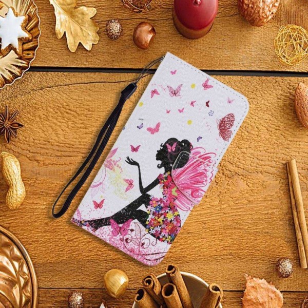 Wonderland Samsung Galaxy A41 flip case - Fairy Butterfly Pink