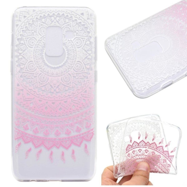 Samsung Galaxy J6 Pehmeä Kuviollinen TPU Takasuoja Kuori - Pinkki Mandala Pink