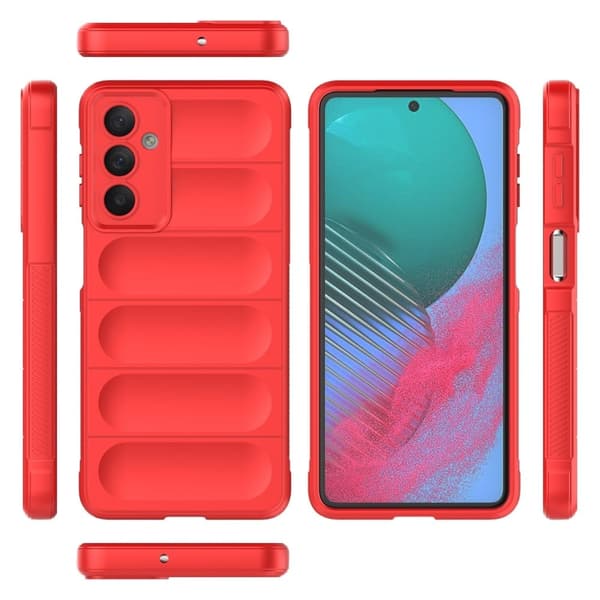 Mjukt greppformat Samsung Galaxy M54 skal - Röd Röd