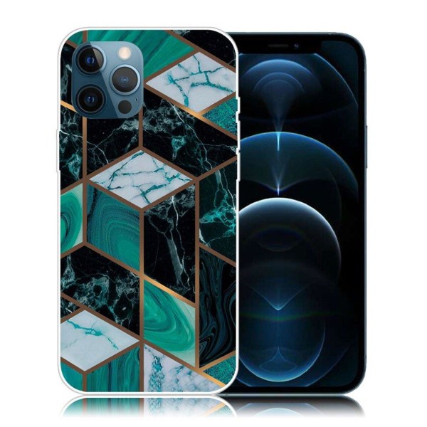 Marble design iPhone 12 Pro / iPhone 12 cover - Smaragd Marmor Green