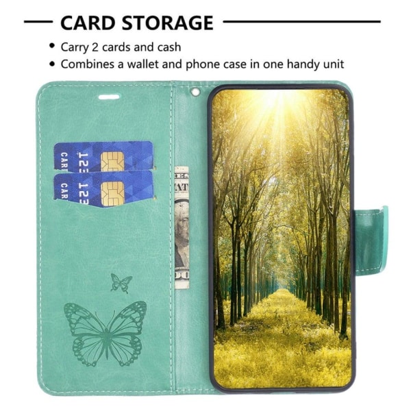Butterfly Xiaomi 13 Läppäkotelo - Vihreä Green
