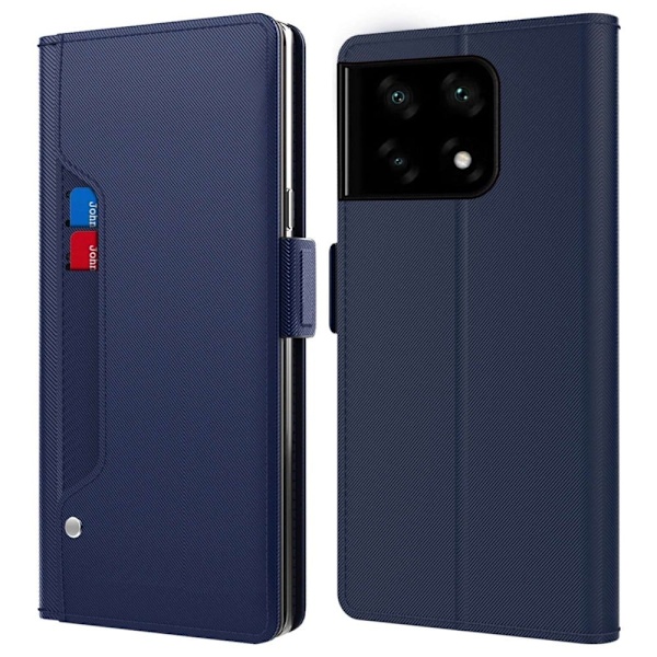 Phone Suojakotelo With Make-up Mirror And Slick Design For OnePlus 10 Pro - Sininen Blue