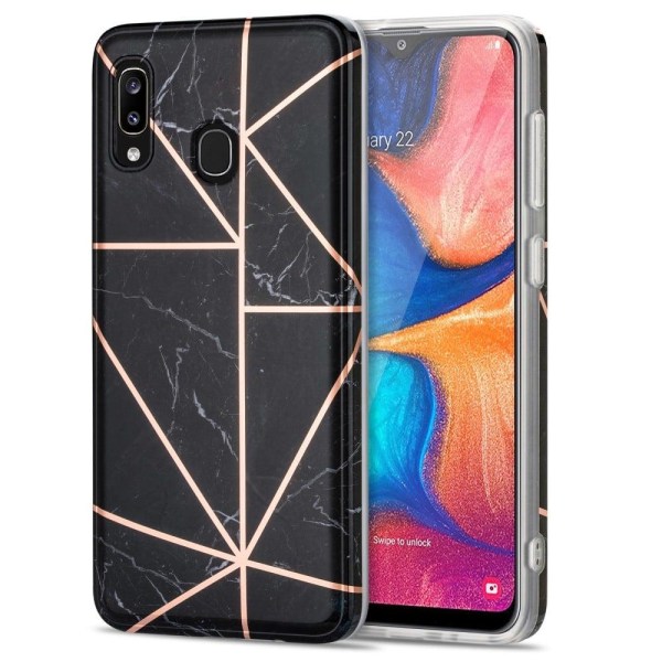 Marmormotiv Samsung Galaxy A20 / Samsung Galaxy A30 skal - Svart Svart