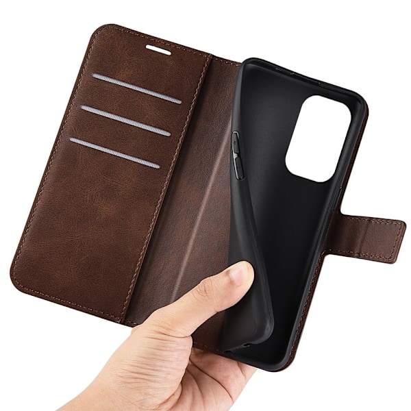 Lompakko Nahkakotelo For Xiaomi Redmi Note 11 Pro 5G / 11 Pro Plus 5g - Tumman Ruskea Brown