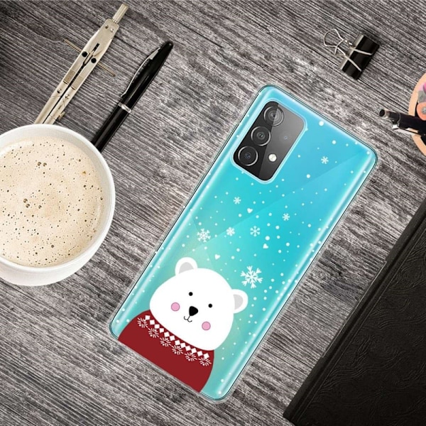 Joulu Samsung Galaxy A13 4G kotelo - Pullea Karhu White