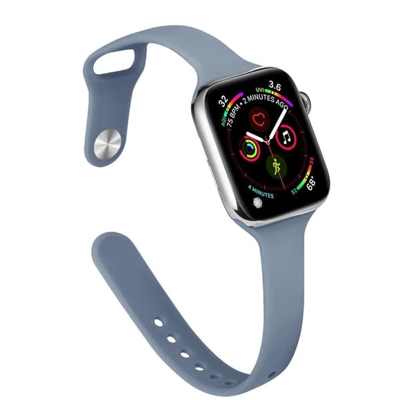Apple Watch 41mm / 40mm / 38mm Slim Bands -rannehihna - Laventeli Harmaa Silver grey