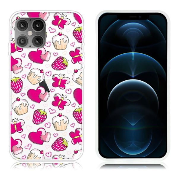 Deco iPhone 12 Pro Max kotelot - Mansikka Pink