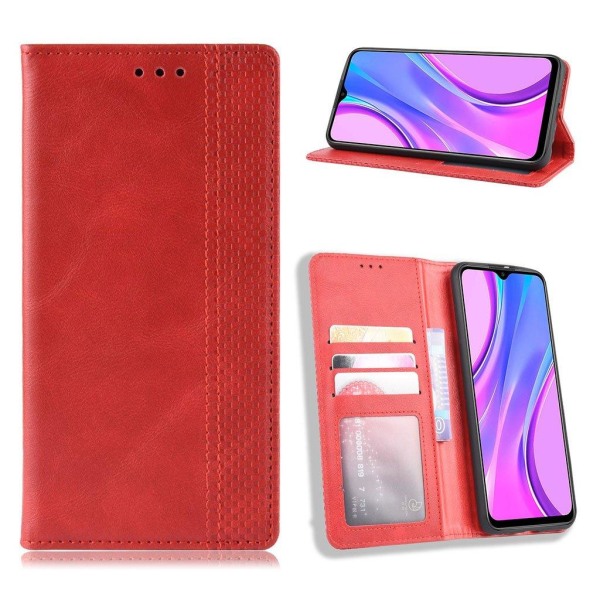 Bofink Vintage Xiaomi Redmi 9 Etui - Rød Red