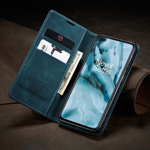 CaseMe OnePlus Nord vintage-kotelo - Vihreä Green