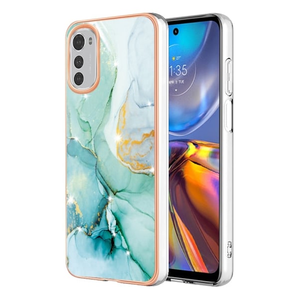 Marble Motorola Moto E32s / E32 Etui - Grøn Marmor Green