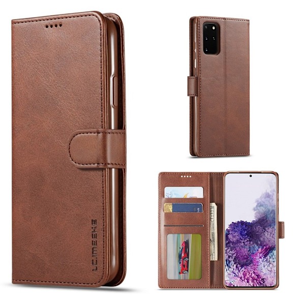 LC.IMEEKE Samsung Galaxy S20 Plus Flip kotelot - Kahvi Brown