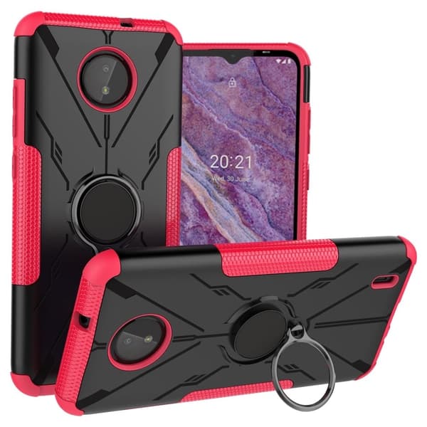 Kickstand-deksel med magnetisk ark for Nokia C10 / C20 - Rose Pink