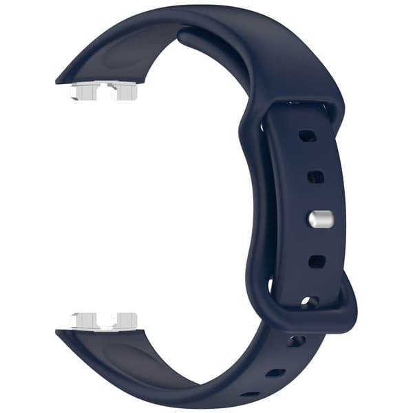 Silicone Watch Strap Huawei Band 10 Butterfly Buckle Adjustable Replacement Band - Dark Blue Blue