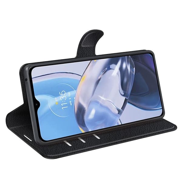 Classic Motorola Moto E22 Flippetui - Svart Black