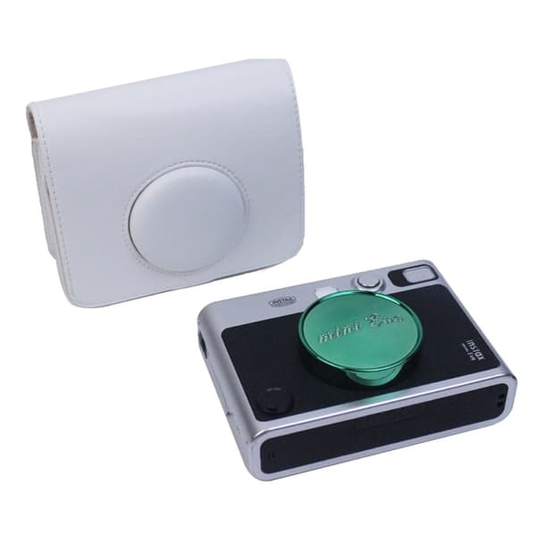 Fujifilm Instax Mini Evo PU-læderetui med rem - Hvid White