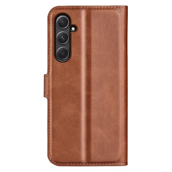 Samsung Galaxy A55 nahkainen lompakokkotelo - Vaalean Ruskea Brown
