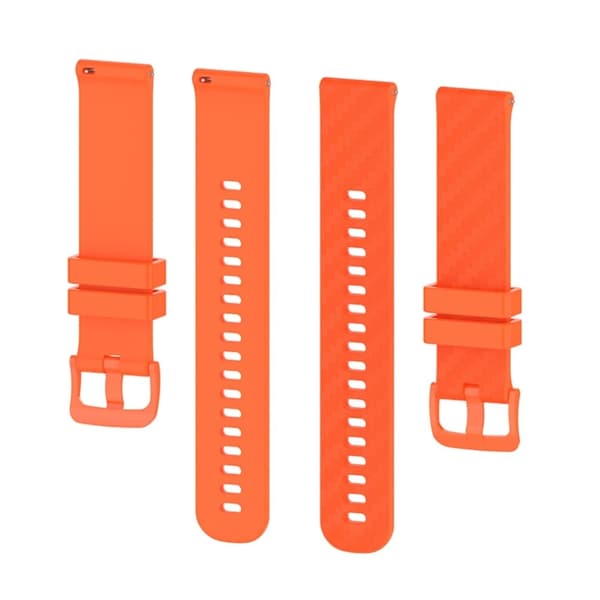 Klockarmband i silikon i kolfiberstil för Garmin Forerunner 255 / Xiaomi Watch S1 - Orange Orange
