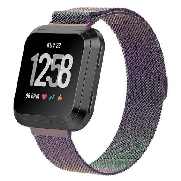 Fitbit Versa 3 slitesterk klokkerem i rustfritt stål - Flerfarget Multicolor