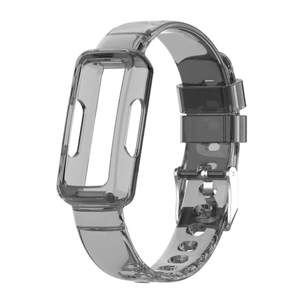 Fitbit Ace 3 / Luxe / Inspire HR kirkas TPU suojakuori + ranneke - Läpinäkyvä Musta Black