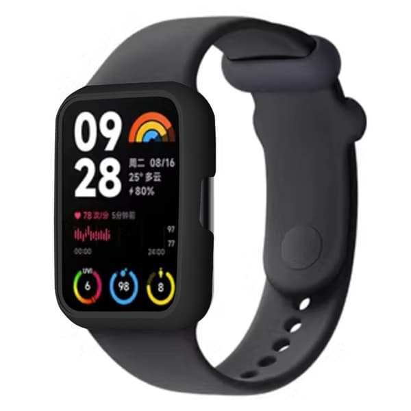 Xiaomi Smart Band 8 Pro Klockfodral Hårt stötsäkert ramhålat skydd - Midnattsgrön Grön