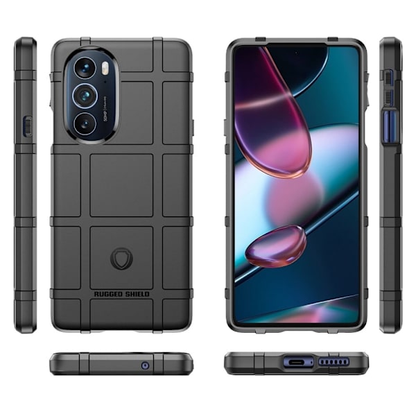 Rugged Shield Etui Motorola Edge X30 - Svart Black