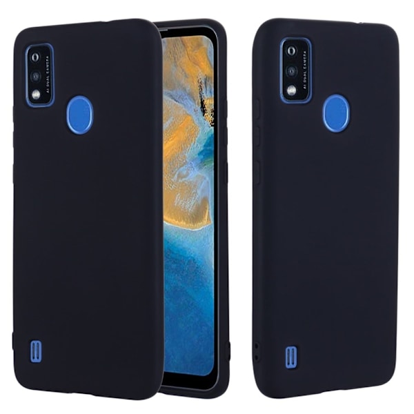 Matte Liquid silikone cover til ZTE Blade A51 - Sort Black