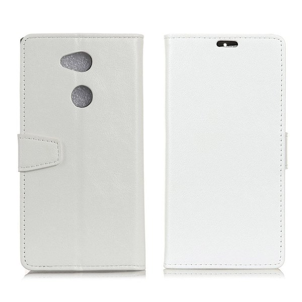Sony Xperia L2 etui i saddellæder med kortholder - Hvid White