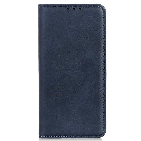 Lompakko-style Aitoa Nahkaa Läppäkotelo For Samsung Galaxy S23 Plus - Sininen Blue