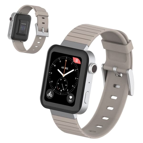 Xiaomi Mi Watch Premium Edition silikone Urrem - Abrikos Silver grey