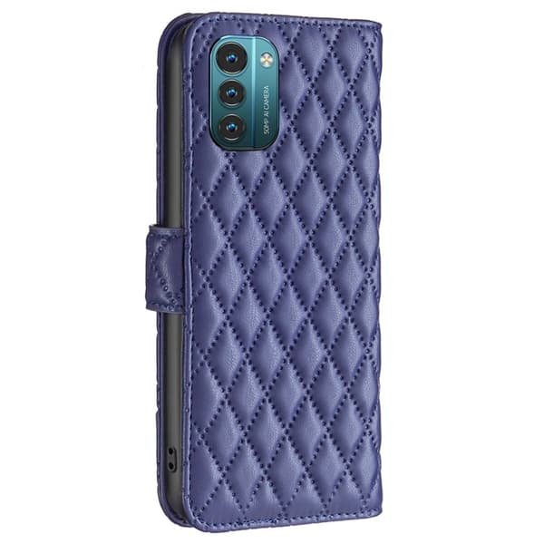 Rombemønster, matt flip-deksel for Nokia G11 / Nokia G21 - Blå Blue