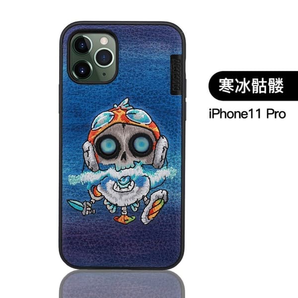 Nimmy Monster iPhone 11 Pro broderet cover - Blå Blue