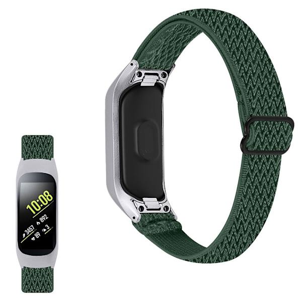 Samsung Galaxy Fit e klockarmband med elastisk nylonögla - Militärgrön Grön