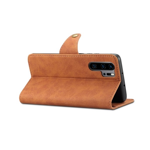 Huawei P30 Pro nahkainen suojakotelo - Ruskea Brown