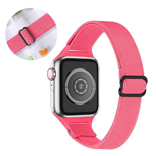 Apple Watch 42mm - 44mm nylon urrem - Dyb Pink Pink