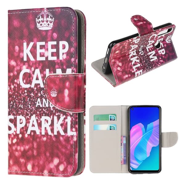 Wonderland Huawei P40 Lite E Etui - Bliv rolig og gnistrende Red