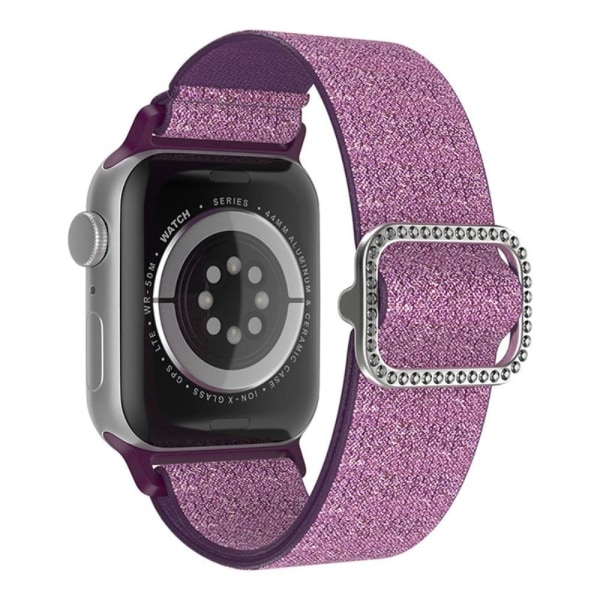 Apple Watch (41mm) stitching nylon watch strap with rhinestone b Red