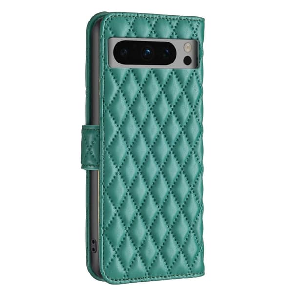 Rombemønster, matt flip-deksel for Google Pixel 8 Pro - Grønn Green