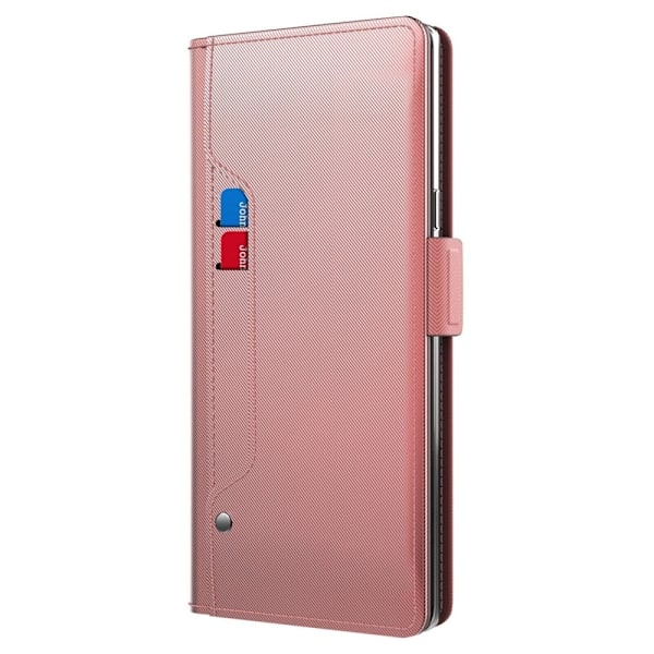 Phone Suojakotelo With Make-up Mirror And Slick Design For Samsung Galaxy S22 Plus - Ruusukulta Pink