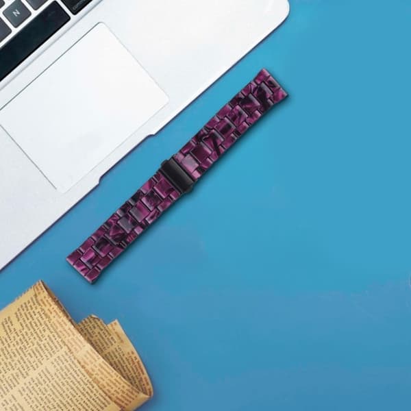 Resin Band Popglory Smart Watch Replacement Strap - Lilla Purple