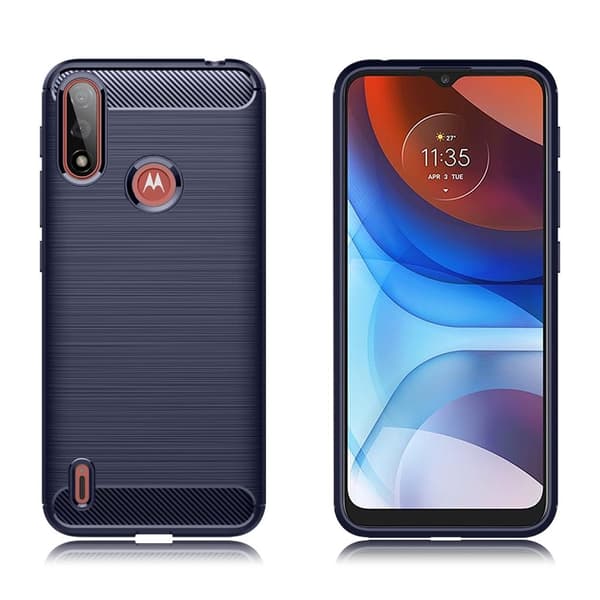 Carbon Flex Motorola Moto E7 Power kotelot - Sininen Blue