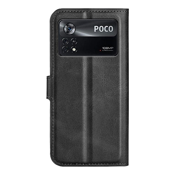 Xiaomi Poco X4 Pro 5G nahkainen lompakokkotelo - Musta Black