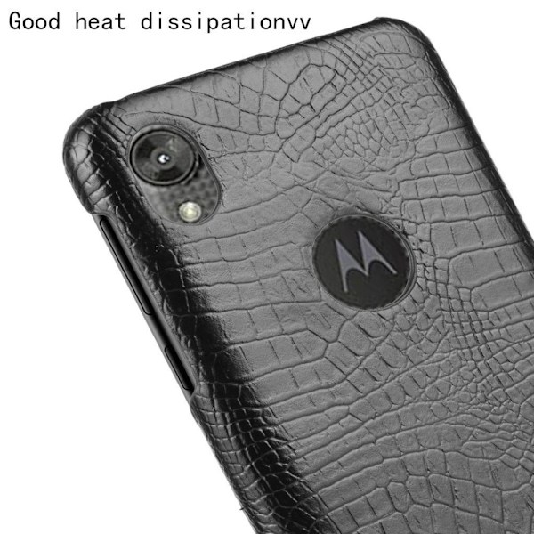 Croco cover - Motorola Moto E6 – Sort Black