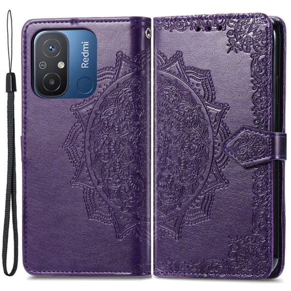 Mandala Xiaomi Redmi 12C / 11a Flippetui - Lilla Purple